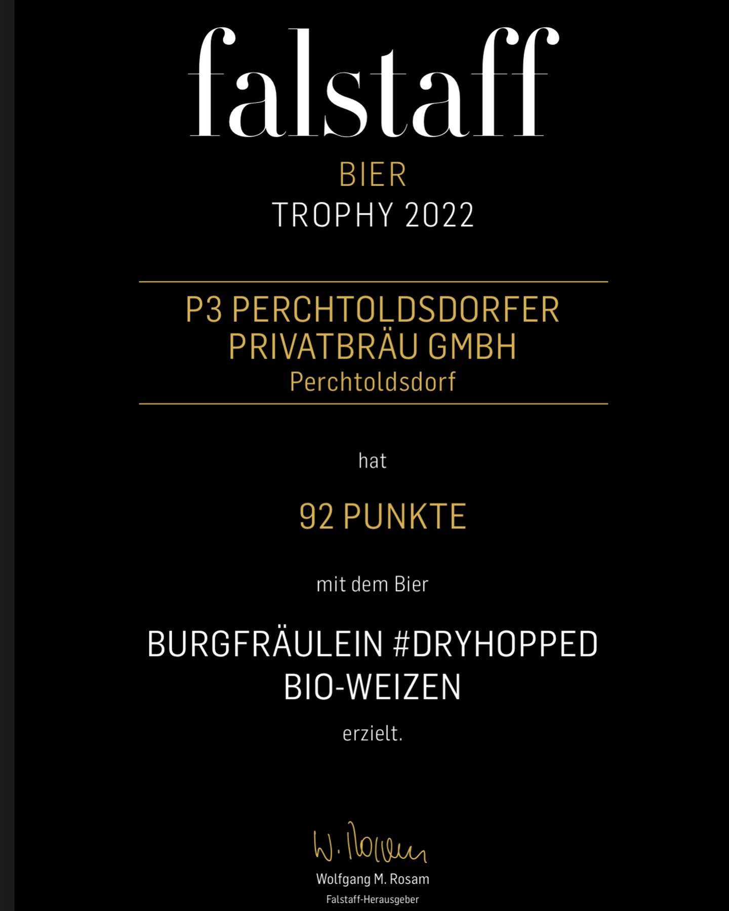 Sensationell! Zweithöchste Bewertung #92punkte für unser #bioweizen #burgfräulein bei der #falstaff #biertrophy in der Kategorie #weizen #bier #beer #birra #craftbeer #beerfromaustria #bierausösterreich #bierausperchtoldsdorf #instabeer #beerstagram #beerlover #beerporn